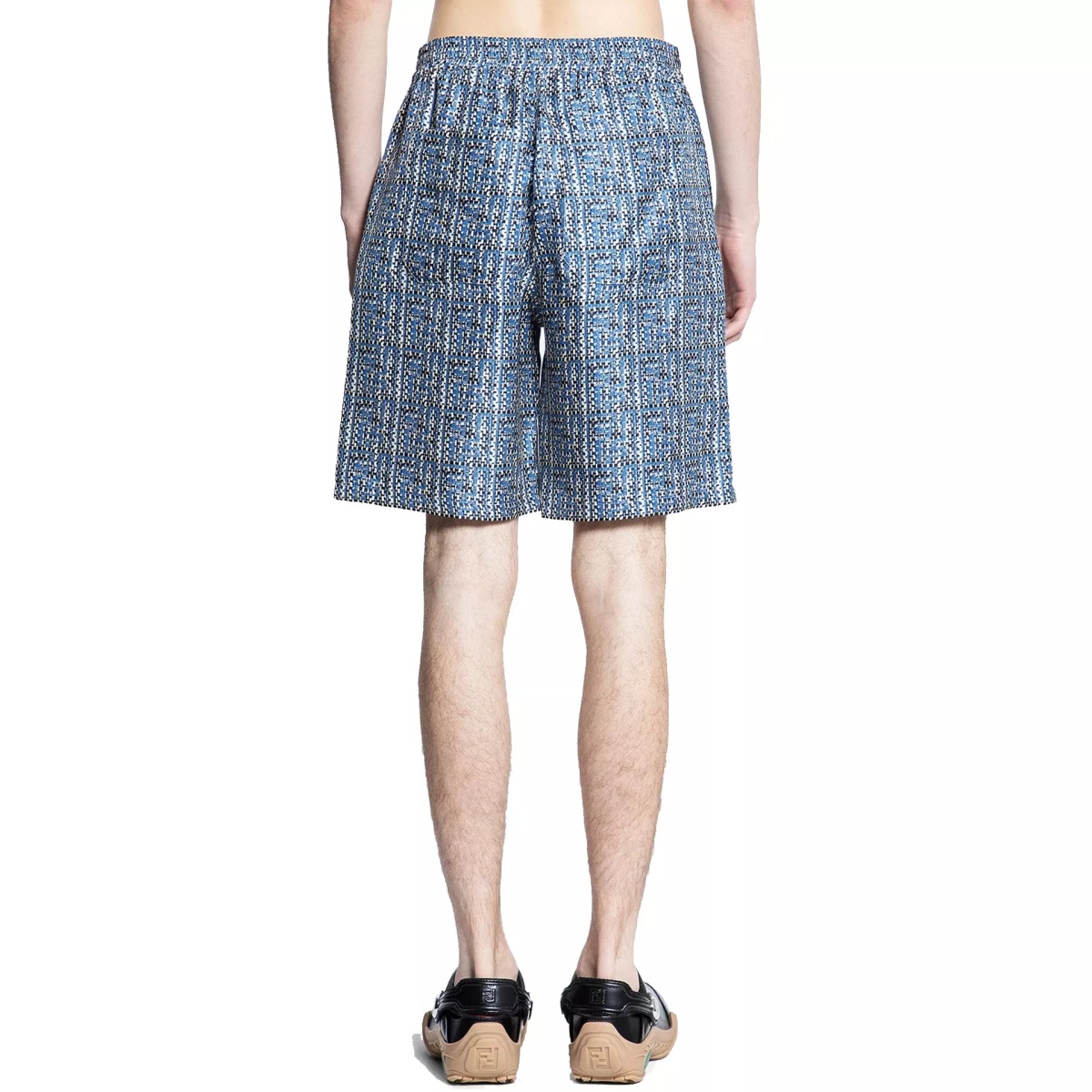 Pantaloni Fendi Printed Silk Shorts - Img 3