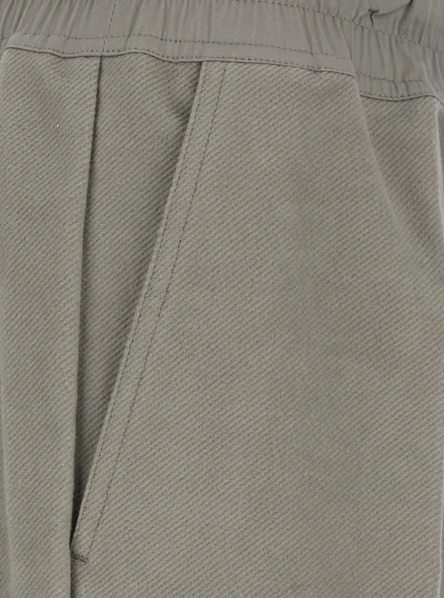 Pantaloni Grey Pants with elasticated waistband with oversized drawstring in Cotton for Men - Img 3