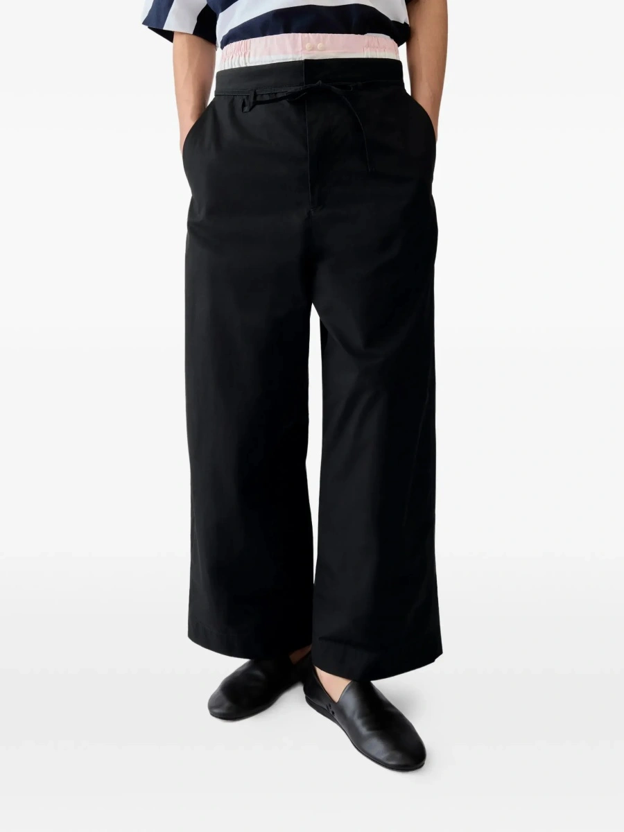 Pantaloni JACQUEMUS negri din bumbac - Img 6