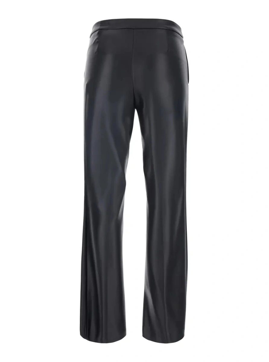 Pantaloni Jucca negri din piele ecologica - Img 2