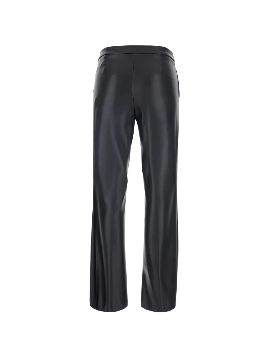 Pantaloni Jucca negri din piele ecologica - Img 4