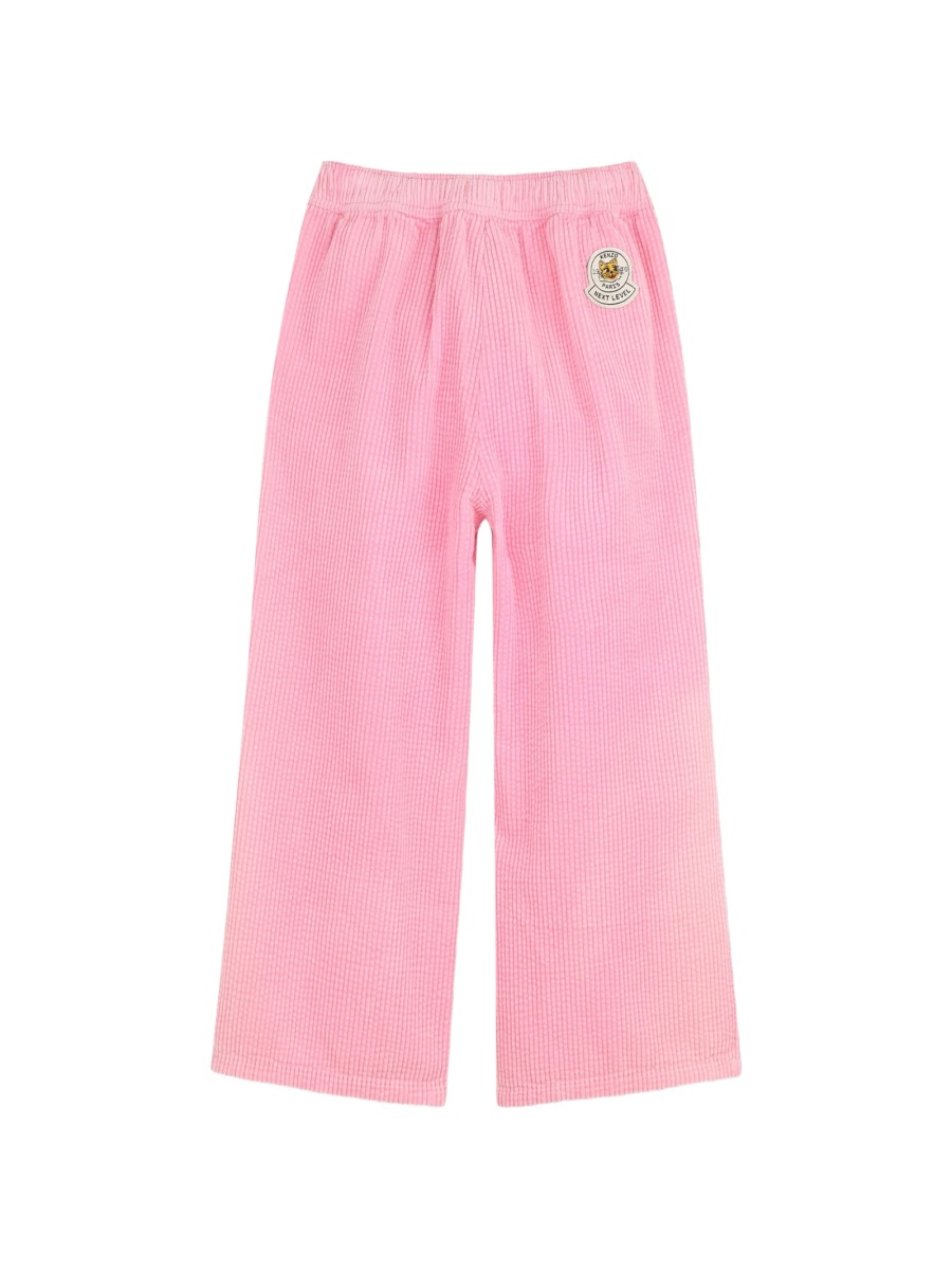Pantaloni Kenzo roz din bumbac - Img 2