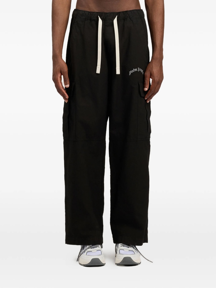 Pantaloni loose fit Palm Angels negri - Img 3