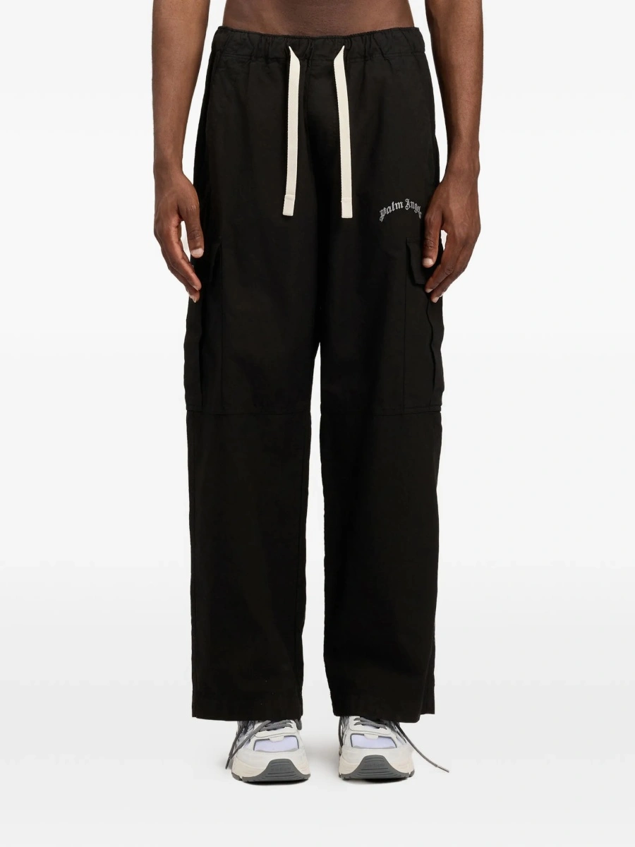 Pantaloni loose fit Palm Angels negri - Img 3