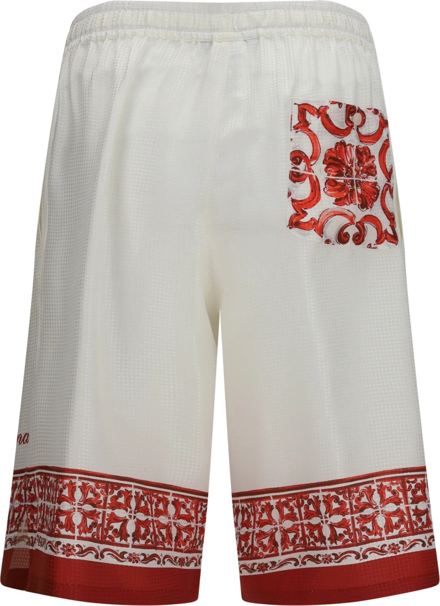 Pantaloni Maiolica print jacquard twill Shorts - Img 2