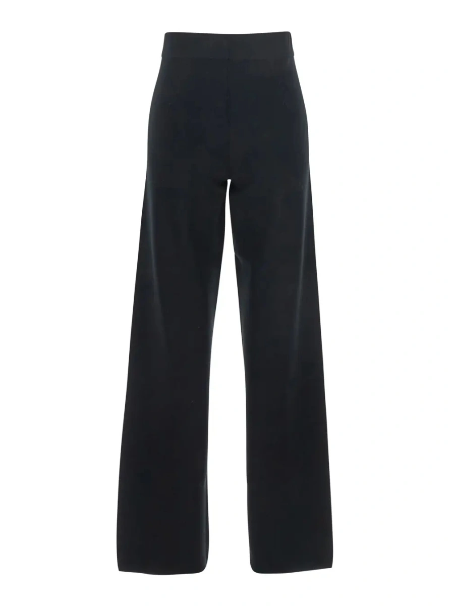Pantaloni MaxMara Studio negri din vascoza - Img 2