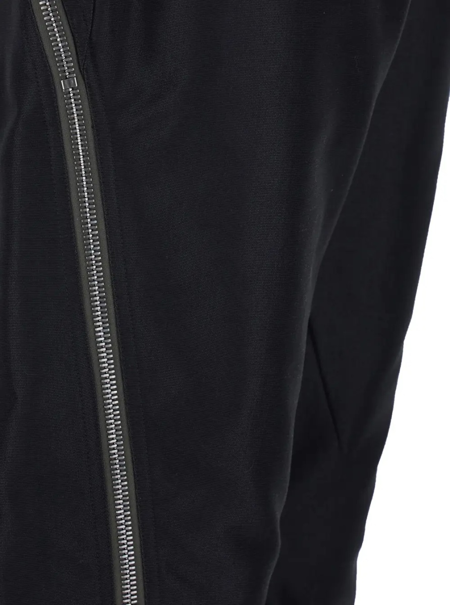Pantaloni Men's 'Bolan Banana' Black Stretch Cotton Pants with Zip Details - Img 3