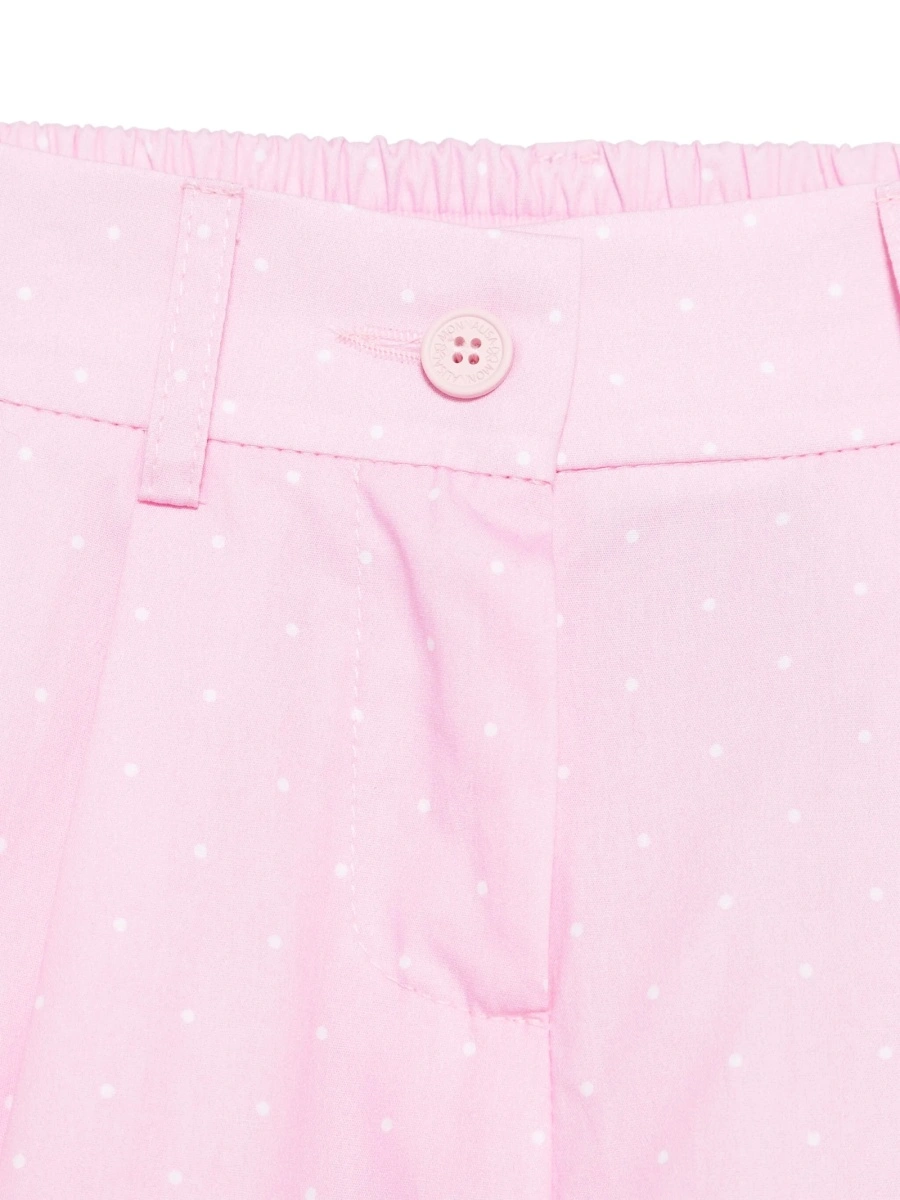 Pantaloni Monnalisa roz din bumbac - Img 3