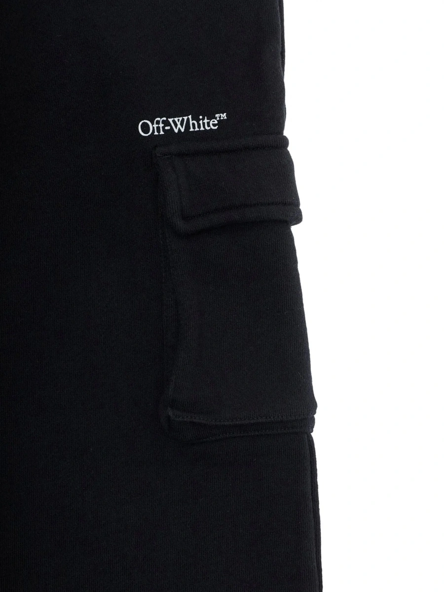 Pantaloni Off-White negri din bumbac - Img 5