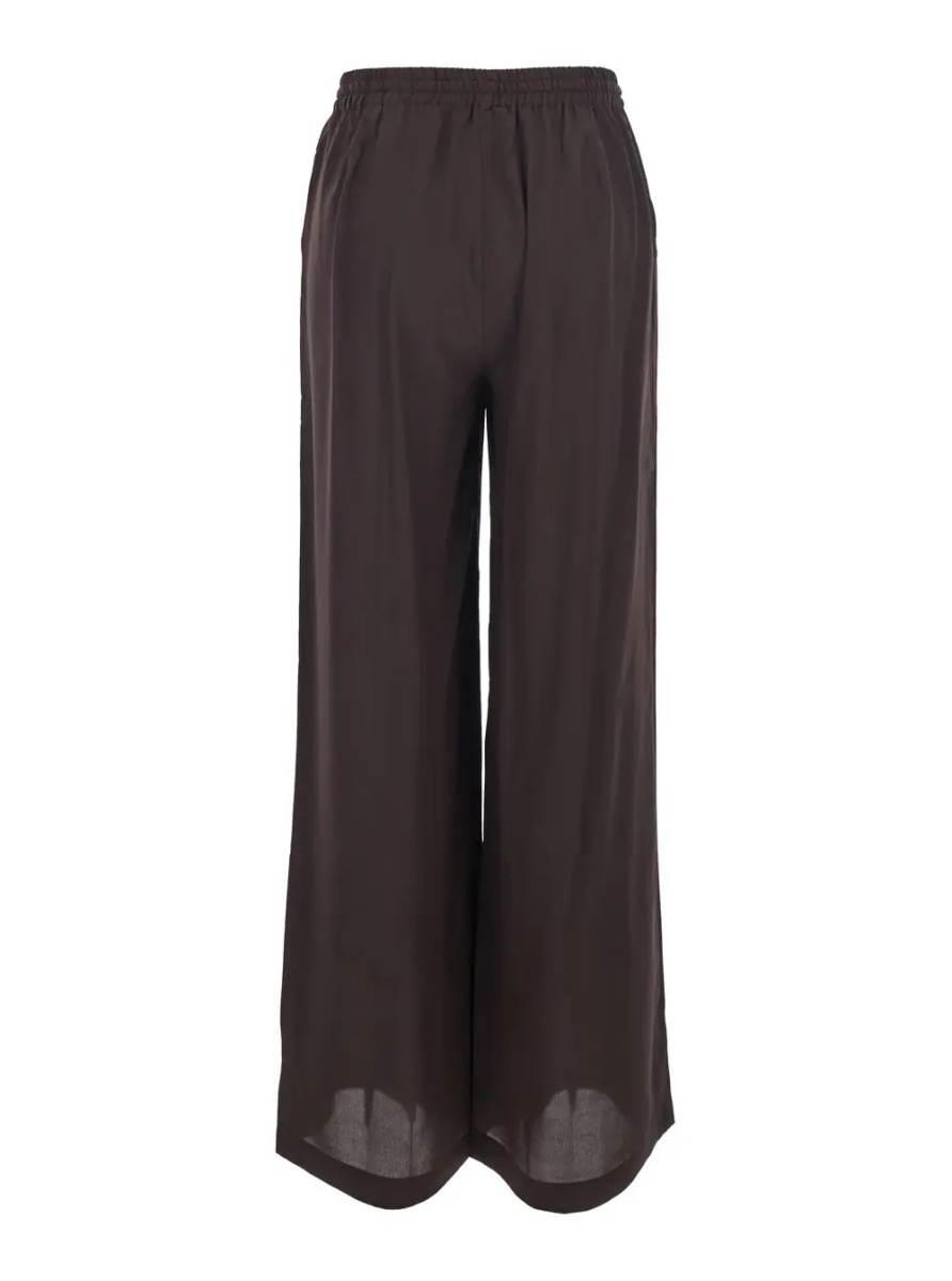 Pantaloni P.A.R.O.S.H. Brown Women's Silk Drawstring Waist Pants - Img 2