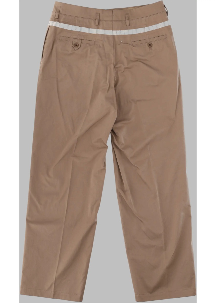 Pantaloni Pantalone A Gamba Larga In Cotone Cerato - Img 2