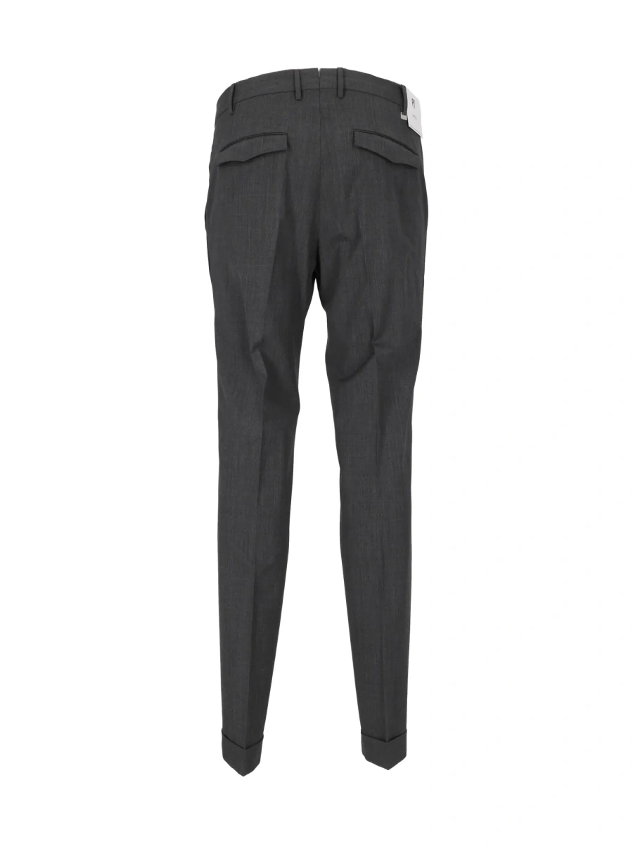 Pantaloni Pants - MASTER, Flat Front, Diagonal Pockets, Flap Back Pockets, Turn-Up - Img 3