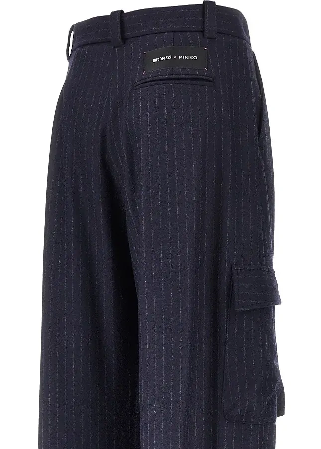 Pantaloni Pinstriped flannel cargo pants - Img 4