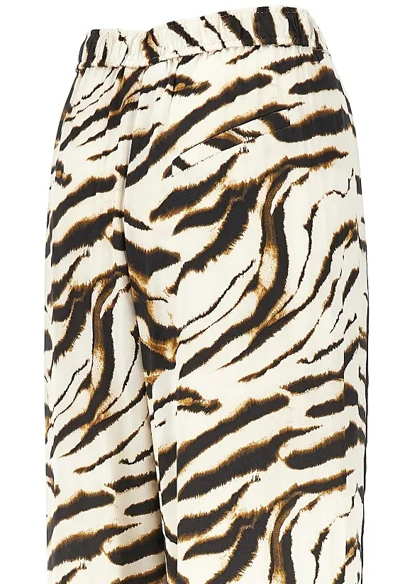 Pantaloni Satin pants with zebra-striped print - Img 4