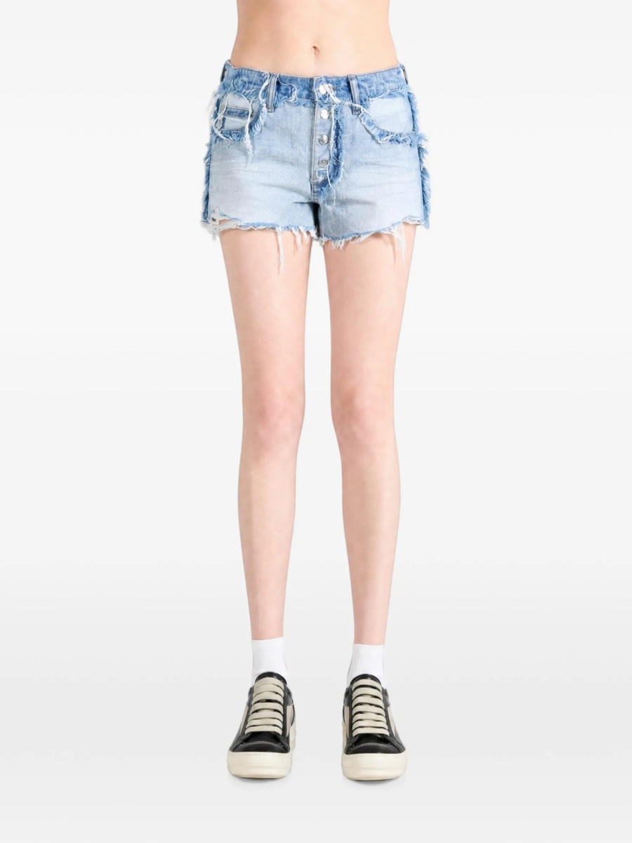 Pantaloni scurti Alexander Wang albastri din bumbac - Img 2