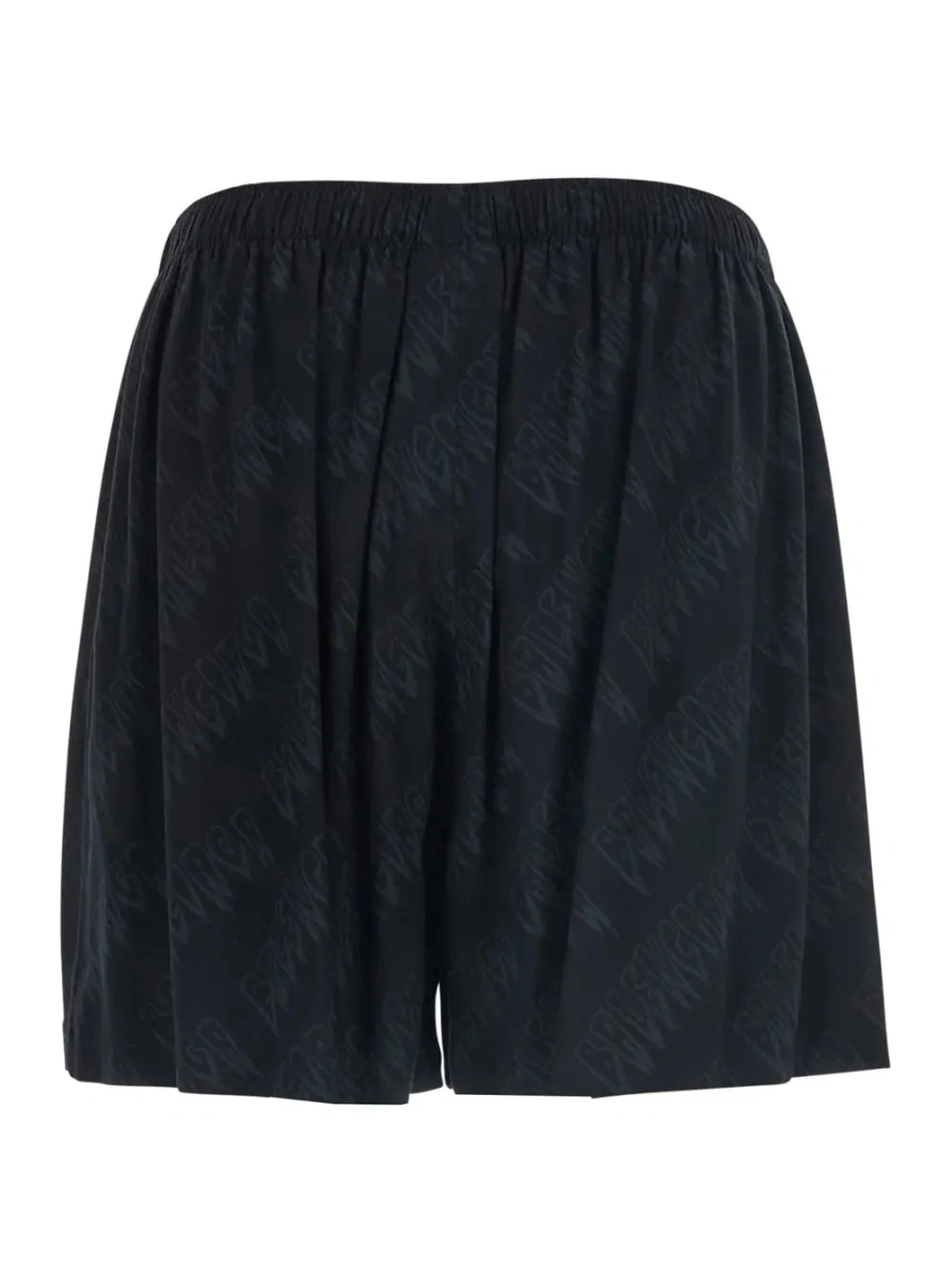 Pantaloni scurti Balenciaga negri din vascoza - Img 2