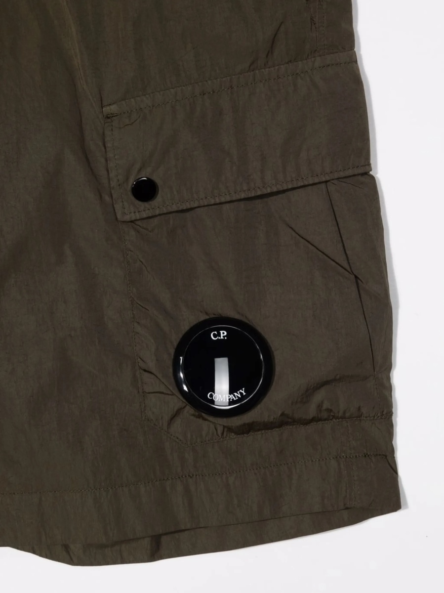 Pantaloni scurti C.P. Company verzi din poliamida - Img 3