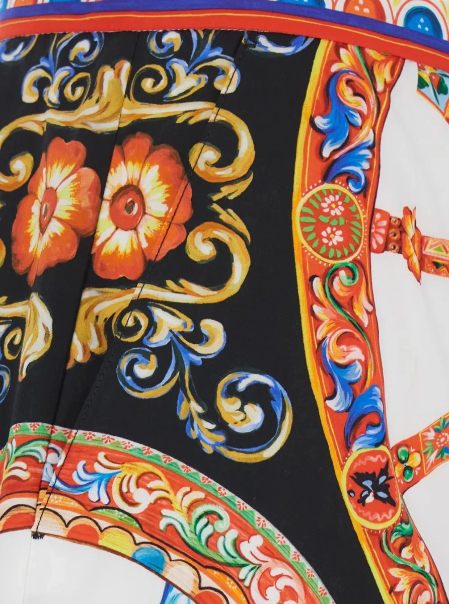 Pantaloni scurti Dolce &amp; Gabbana multicolor din bumbac - Img 3