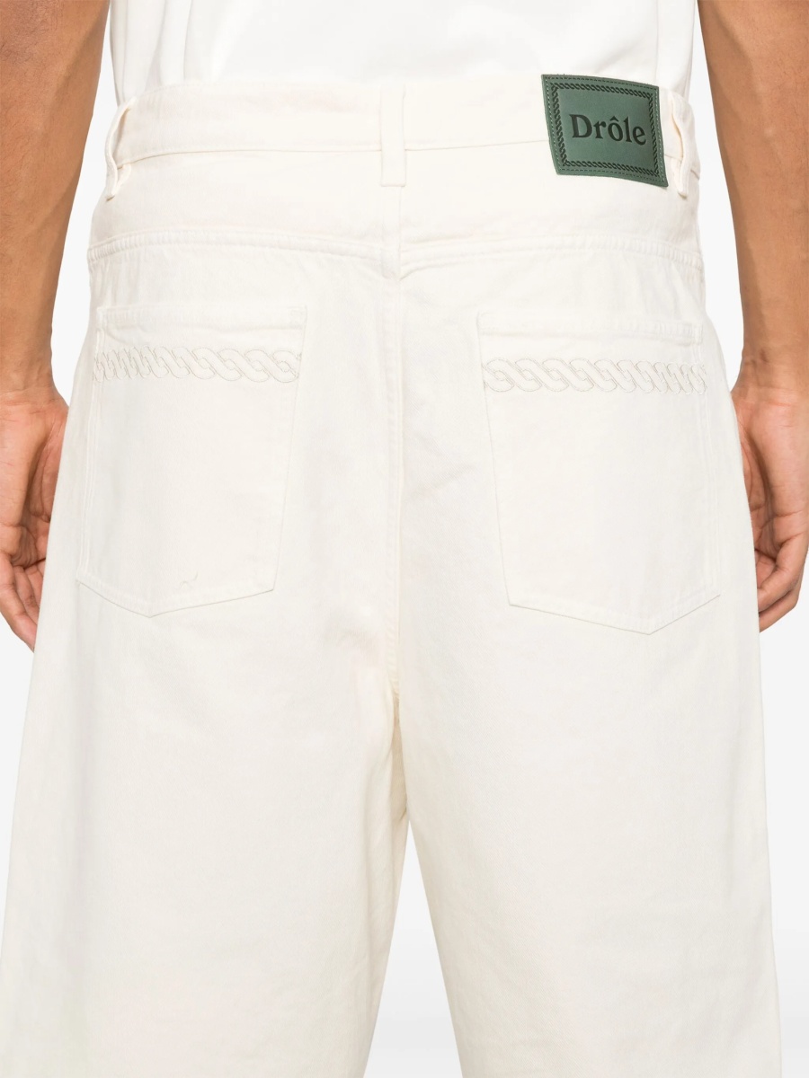 Pantaloni scurti DRÔLE DE MONSIEUR neutri din bumbac - Img 5