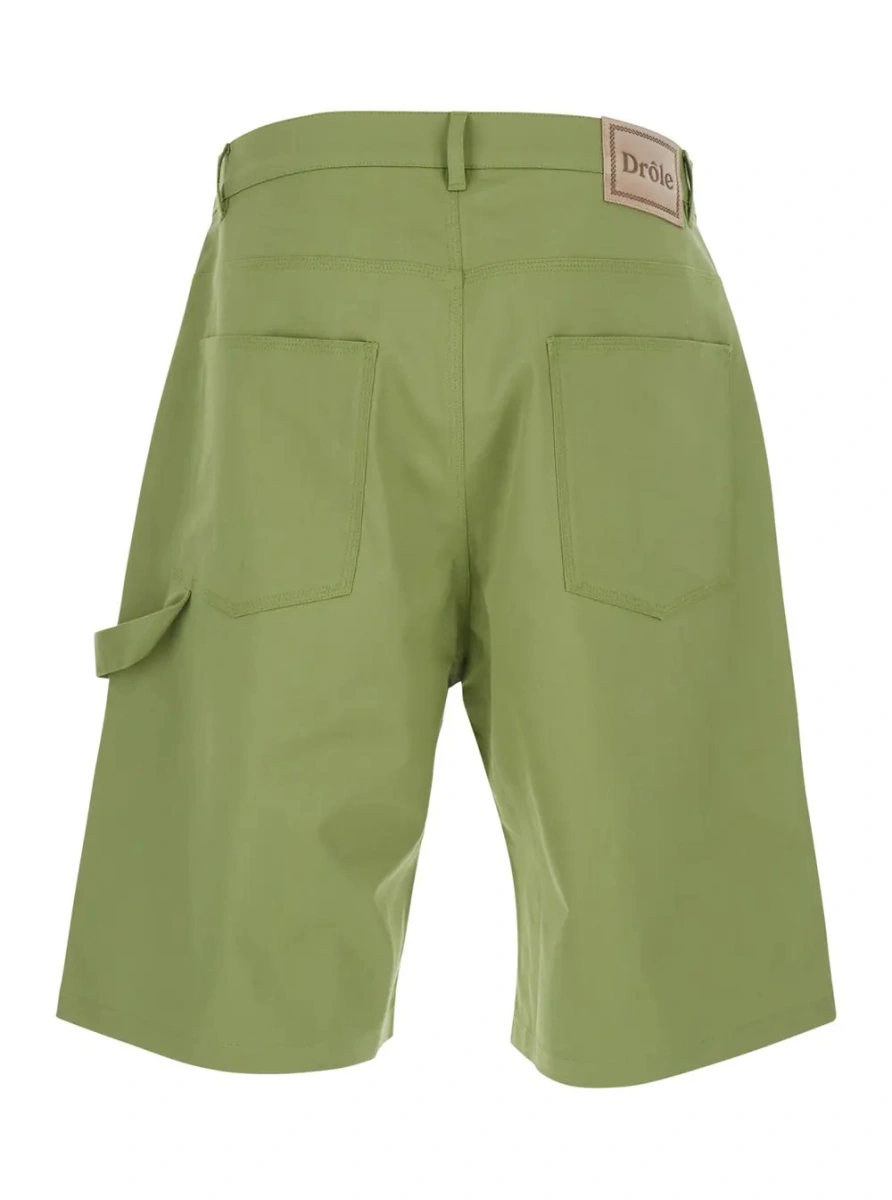 Pantaloni scurti DRÔLE DE MONSIEUR verzi din bumbac - Img 2