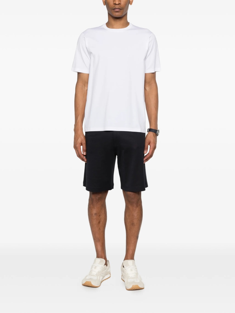 Pantaloni scurti Herno albastri din bumbac - Img 2