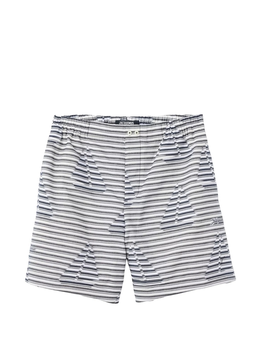 Pantaloni scurti JACQUEMUS albi din bumbac - Img 5