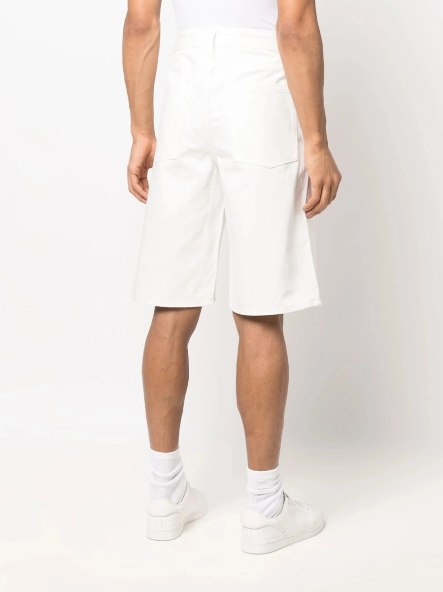 Pantaloni scurti Jil Sander albi - Img 4