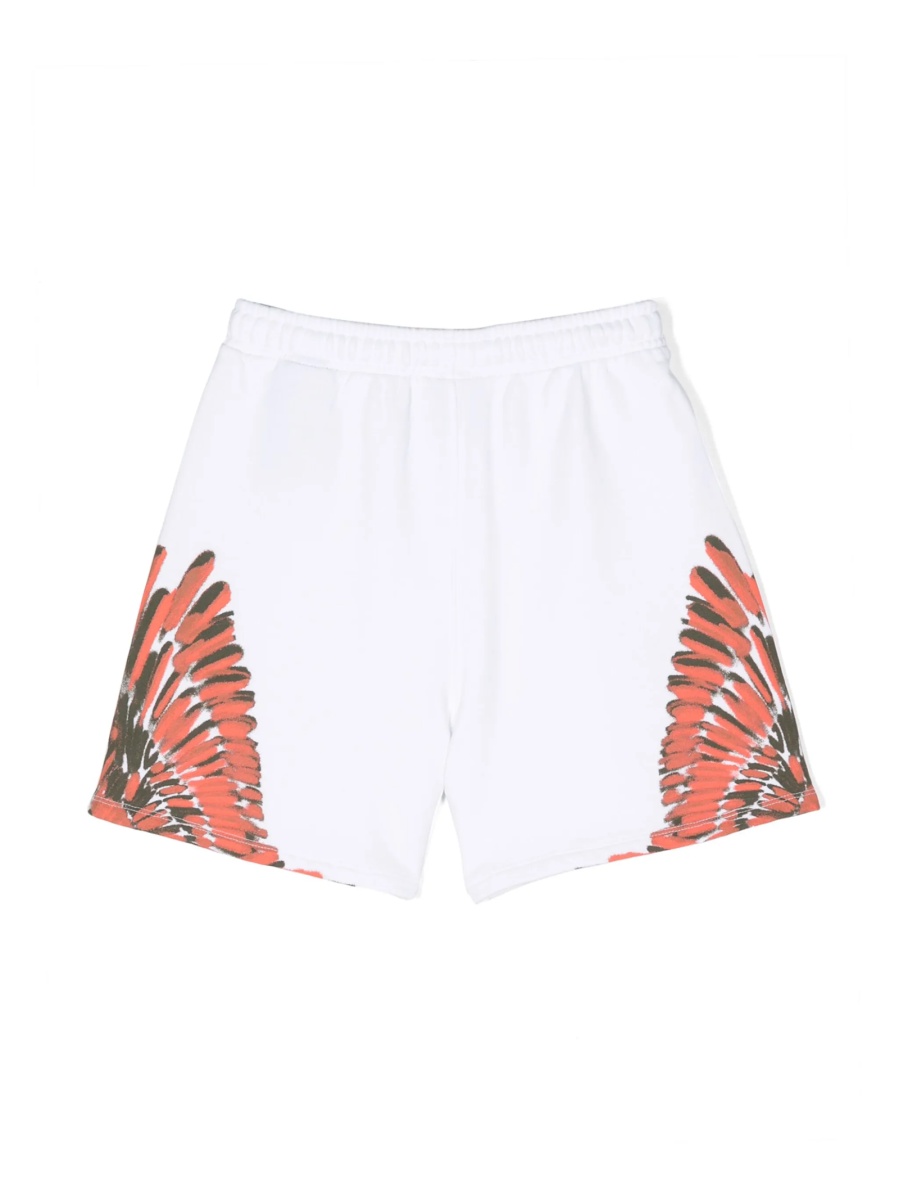 Pantaloni scurti Marcelo Burlon albi din bumbac - Img 2