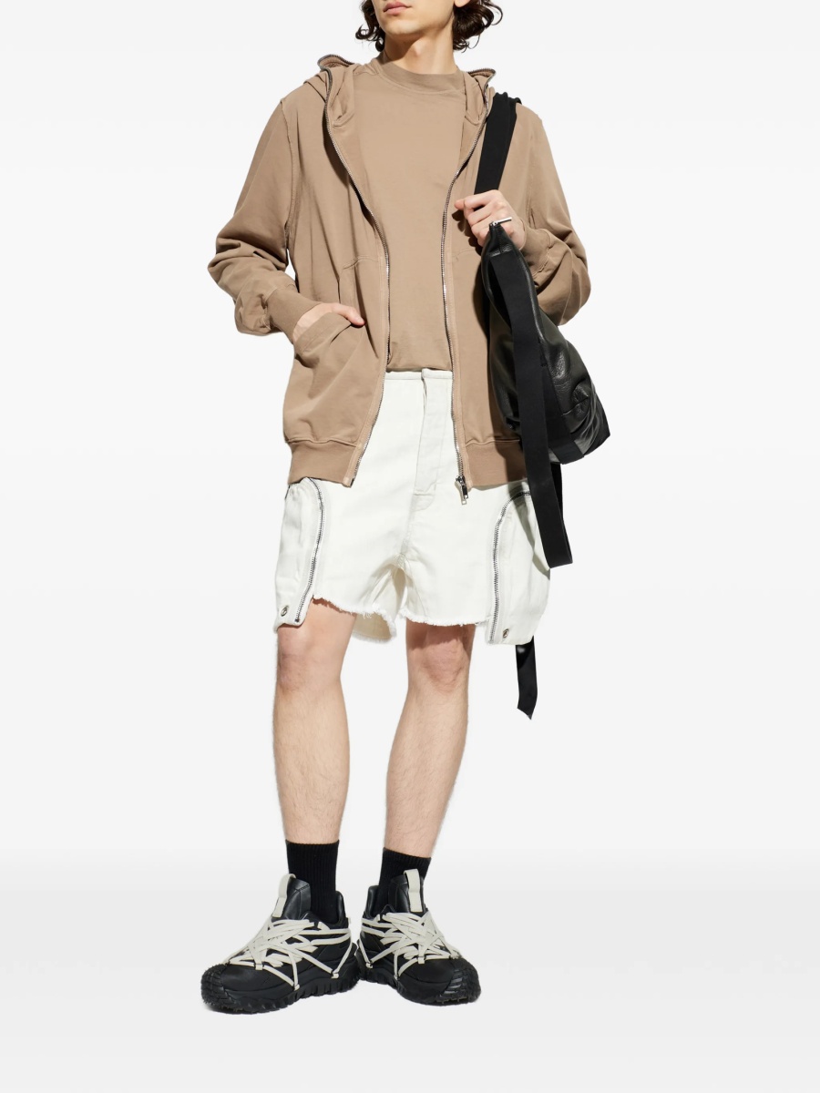 Pantaloni scurti Rick Owens neutri din bumbac - Img 2