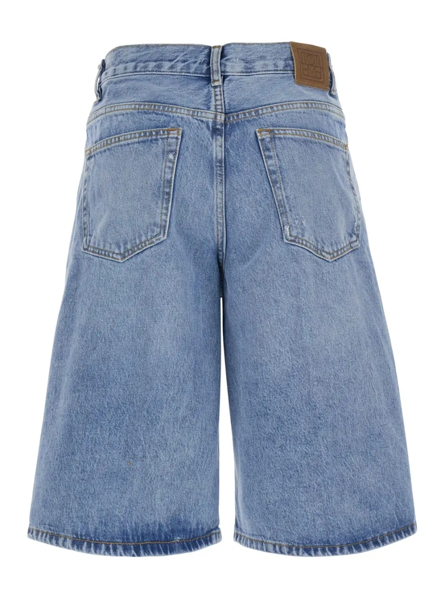 Pantaloni scurti TOTEME albastri din denim - Img 2