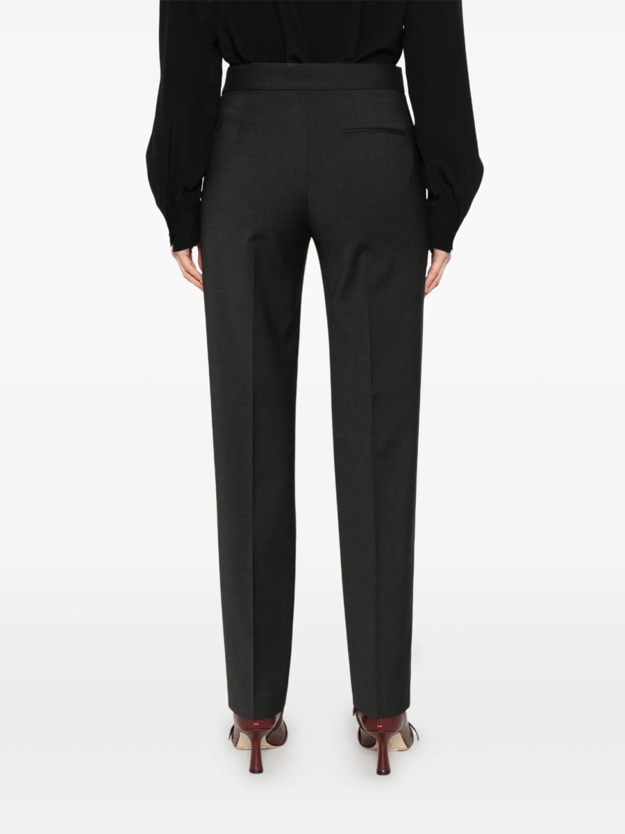 Pantaloni slim fit Alberta Ferretti gri din polyester si lana - Img 4