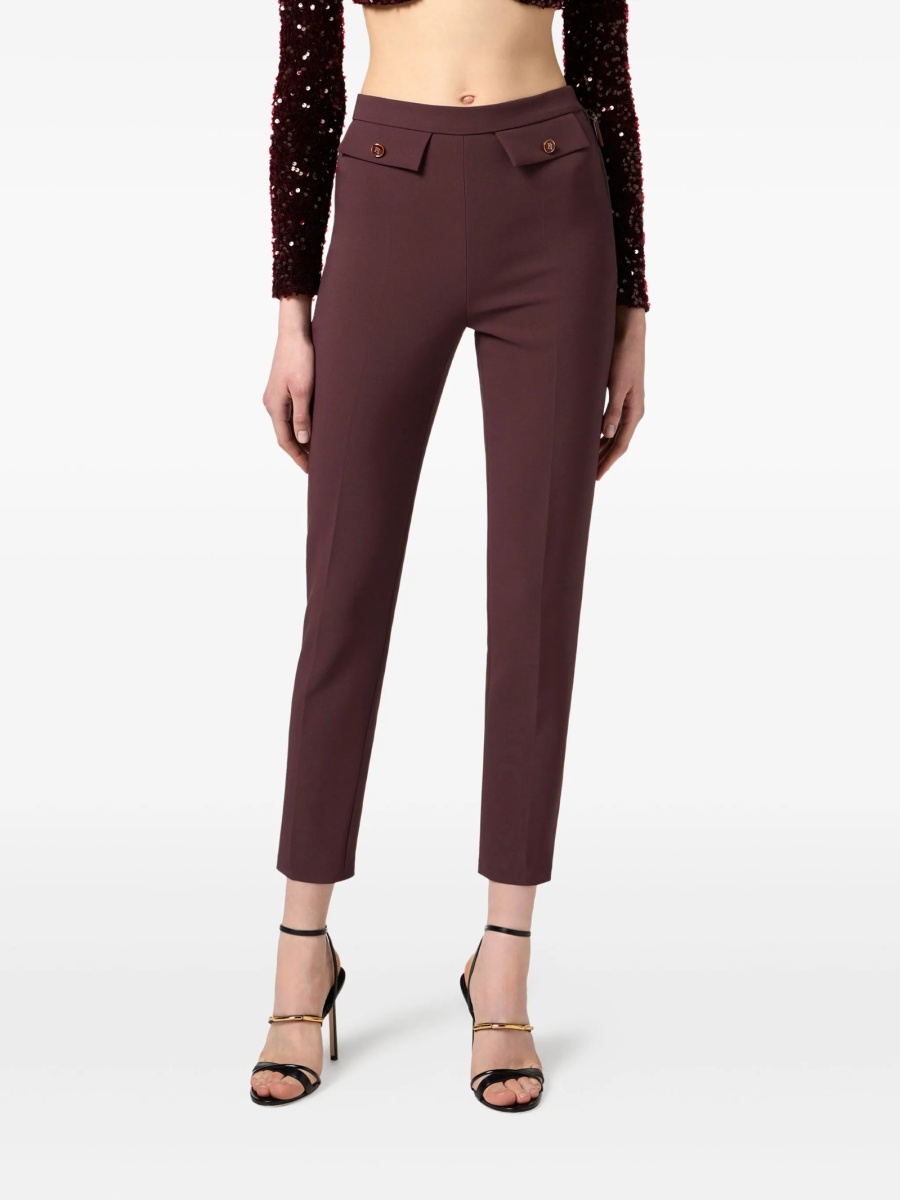 Pantaloni slim fit Elisabetta Franchi maro - Img 4