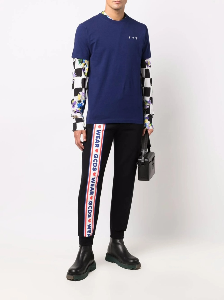 Pantaloni slim fit GCDS negri - Img 2