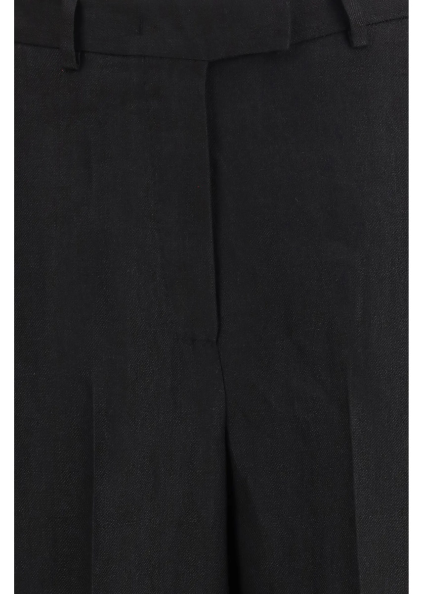 Pantaloni Straight-Leg Bermuda Shorts in twill with pleats - Img 3