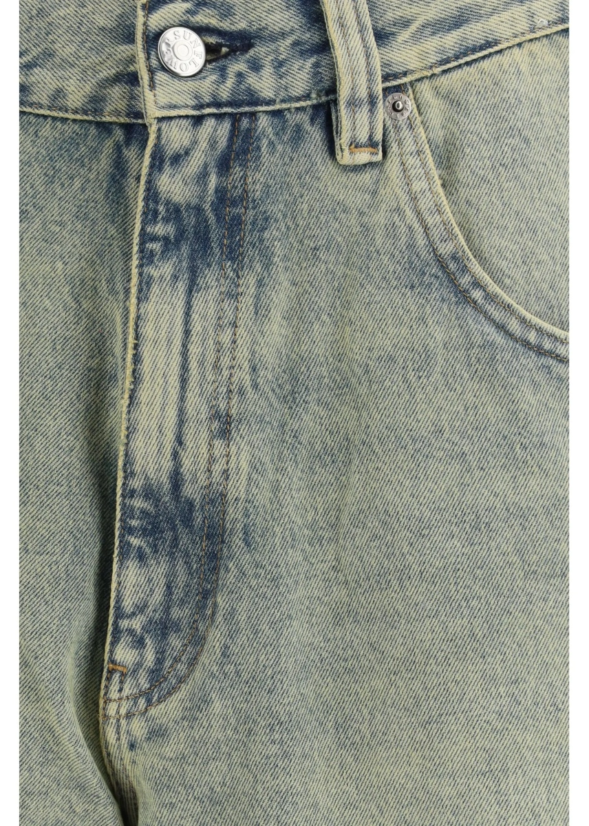 Pantaloni Super Wide Denim Bermuda Shorts - Img 3