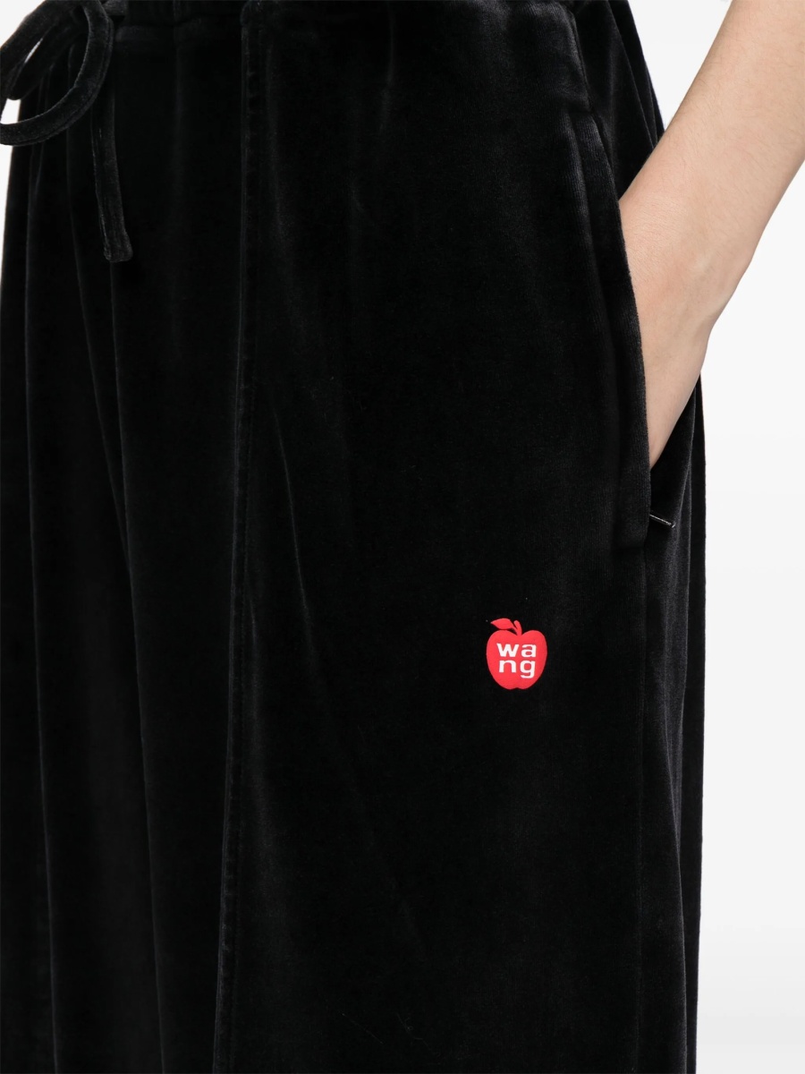 Pantaloni talie inalta Alexander Wang gri din bumbac si polyester - Img 5