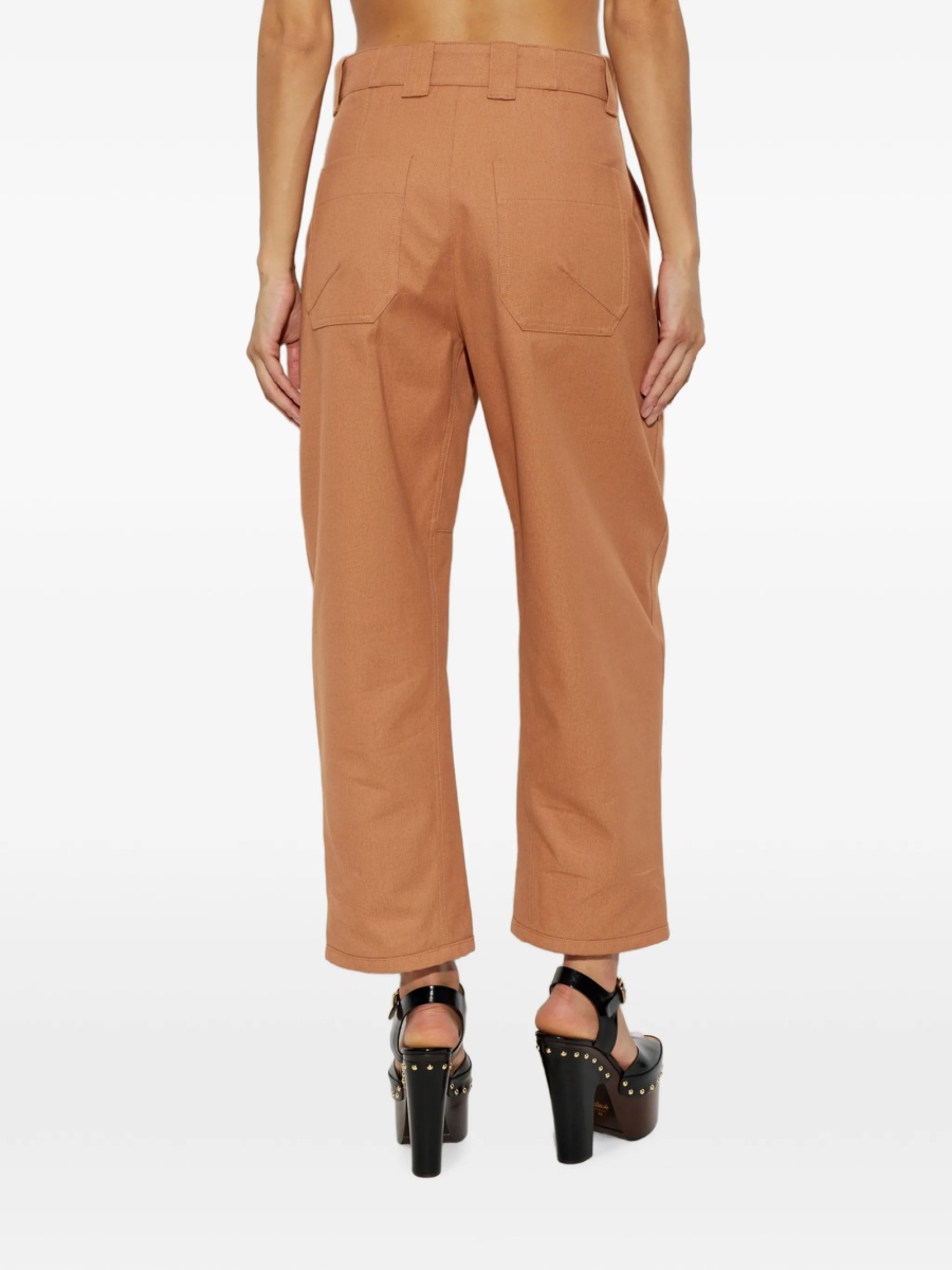 Pantaloni talie inalta Chloe roz - Img 4