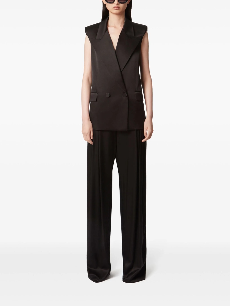Pantaloni talie inalta Nina Ricci negri - Img 2