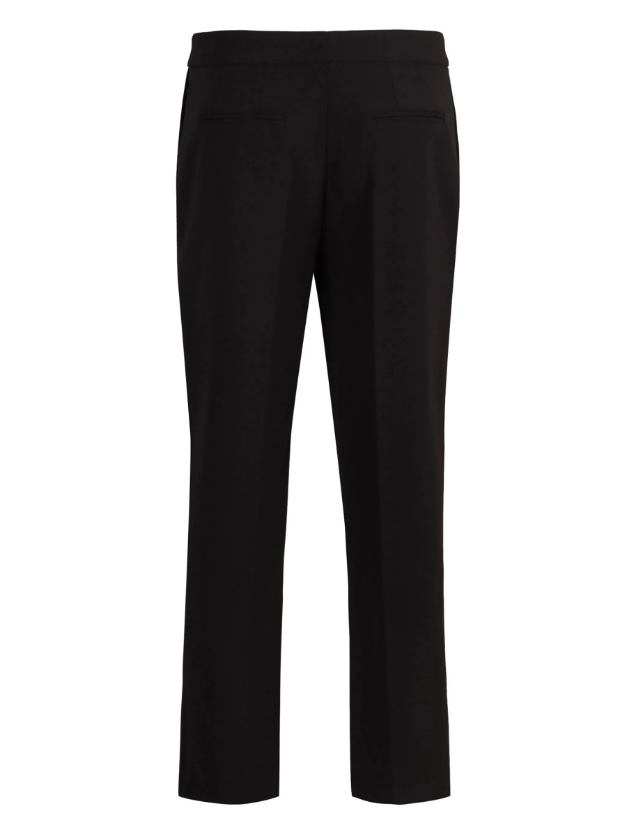 Pantaloni trei sferturi Elisabetta Franchi negri din elastan si polyester - Img 2
