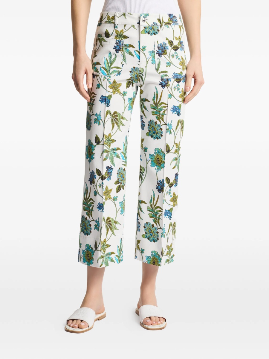Pantaloni trei sferturi Fay albi - Img 3