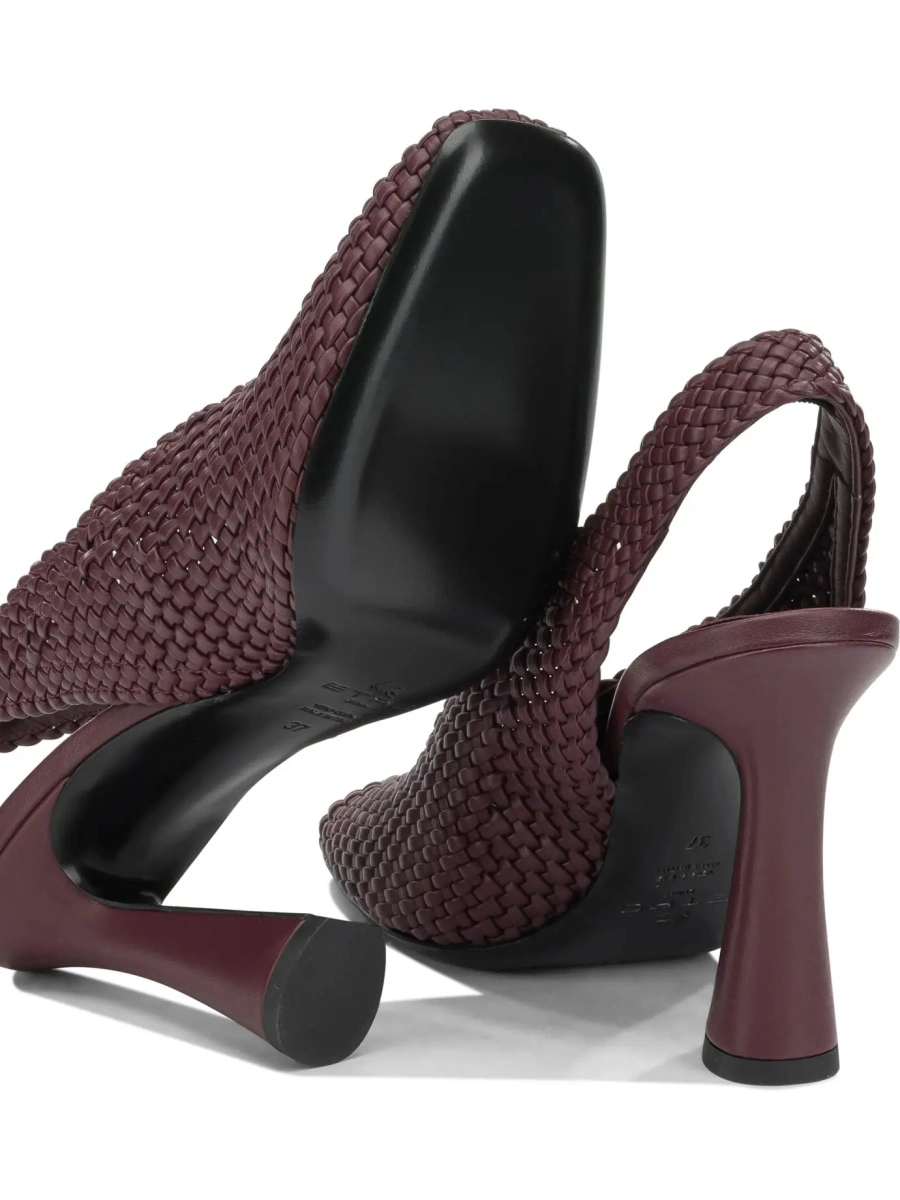 Pantofi 90MM Woven Slingbacks - Img 5
