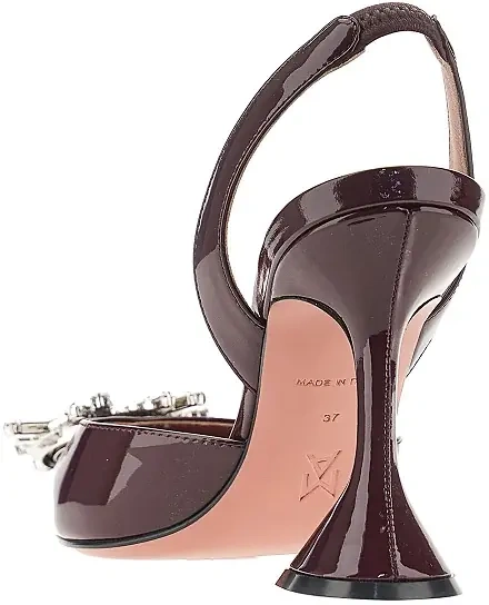 Pantofi 'Begum Sling' patent leather slingback pumps - Img 3