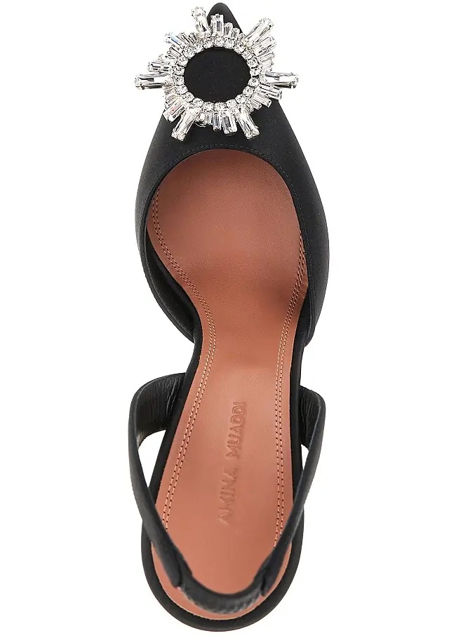 Pantofi 'Begum Sling' satin slingback pumps - Img 4