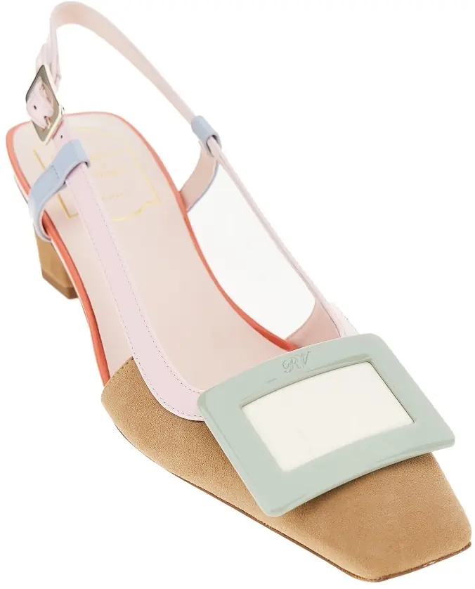 Pantofi 'Belle Vivier' multicoloured slingback pumps - Img 2