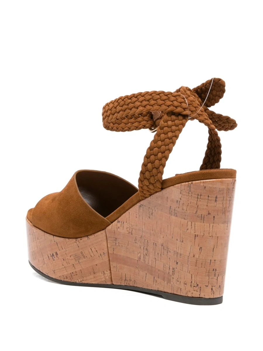 Pantofi cu platforma Jimmy Choo maro din piele - Img 6