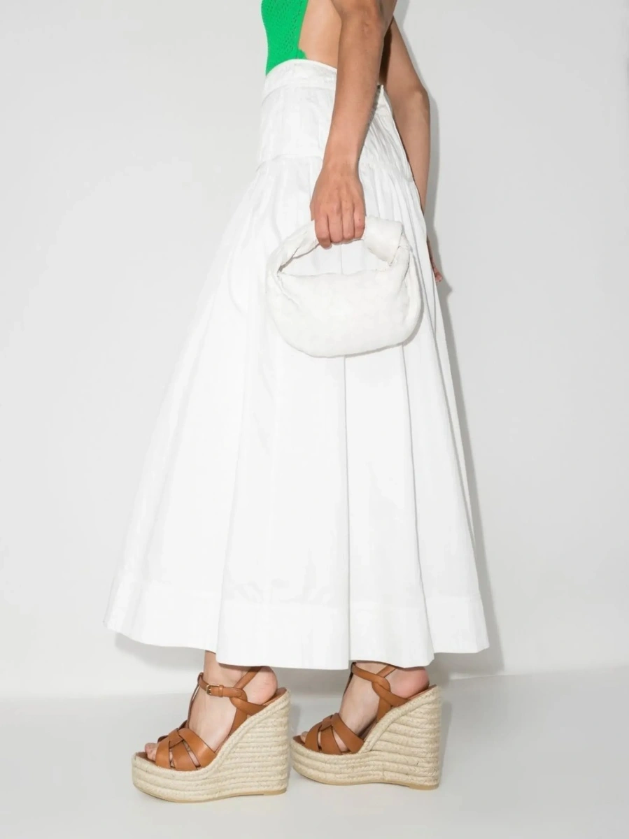 Pantofi cu platforma Saint Laurent 'Tribute' maro din piele - Img 4