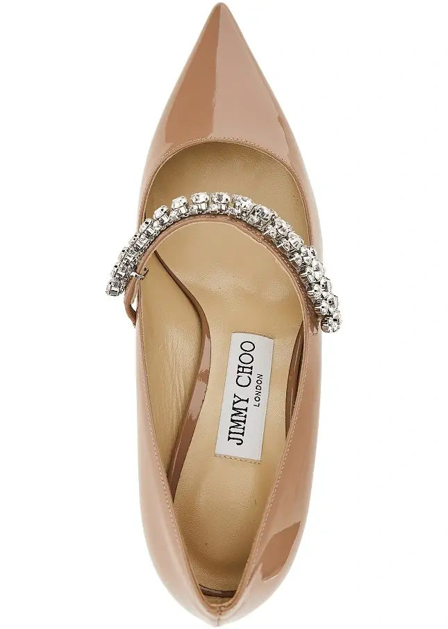 Pantofi cu toc Jimmy Choo 'Bing' roz din piele lacuita - Img 4