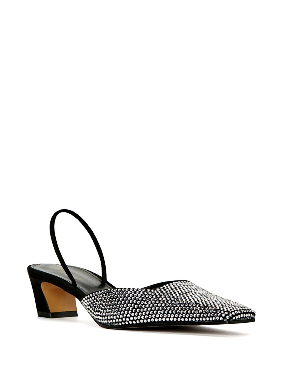 Pantofi cu toc Khaite negri din piele intoarsa - Img 2
