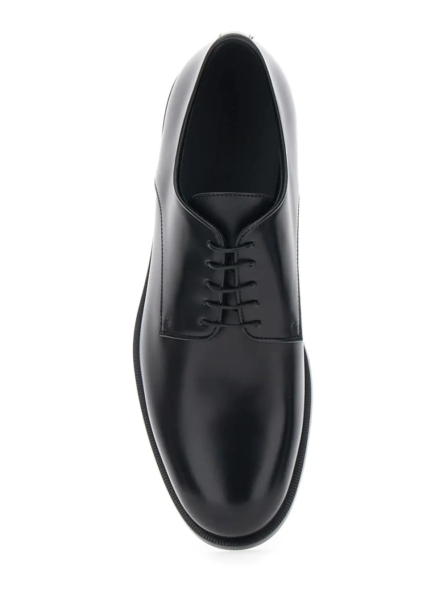 Pantofi eleganti Giorgio Armani negri din piele - Img 4