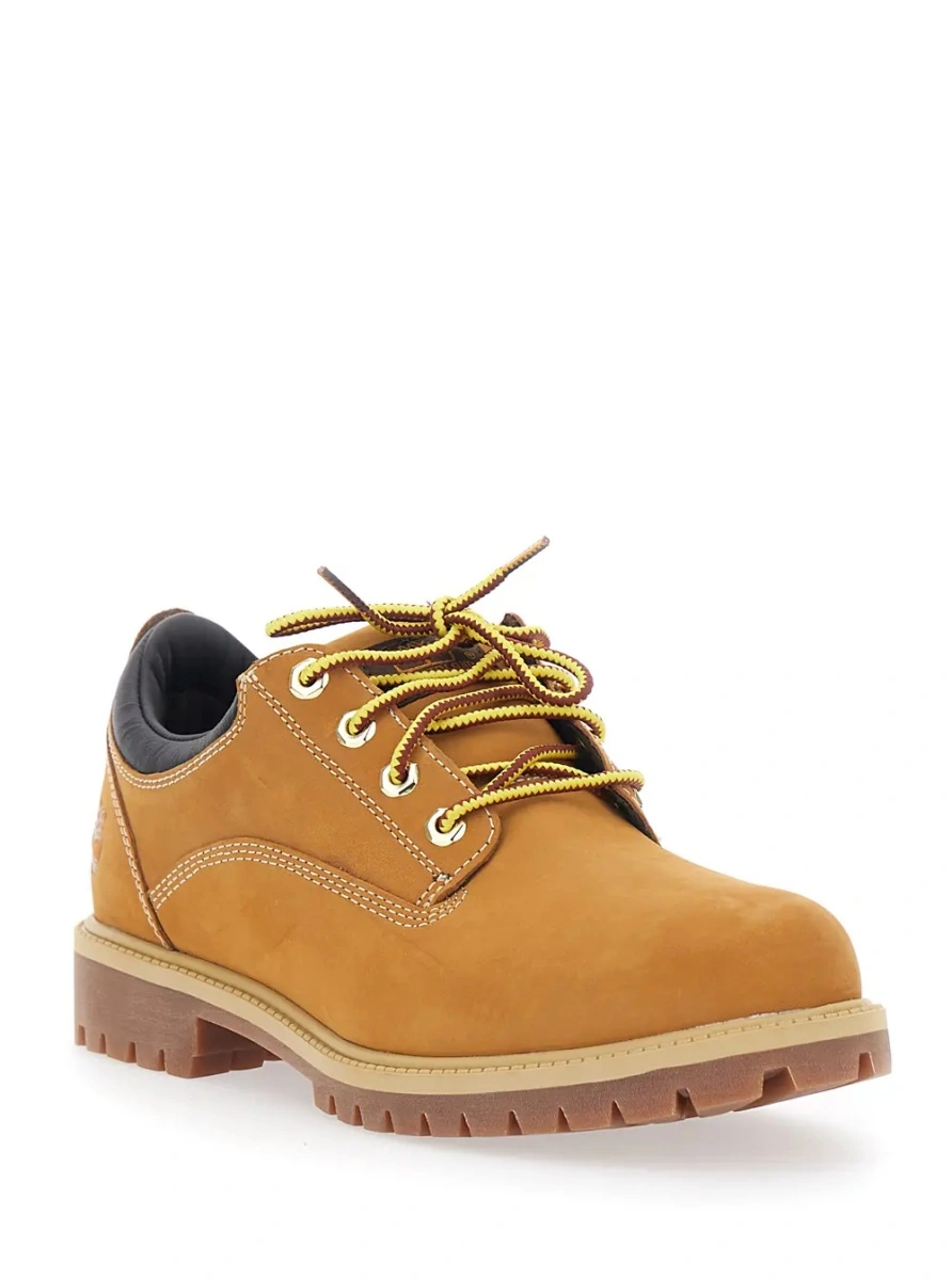 Pantofi eleganti Timberland bej din piele - Img 2